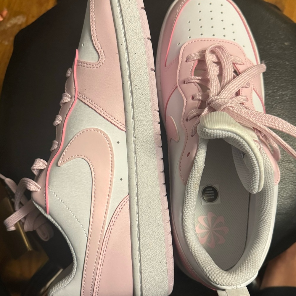 Nike Pink and White Sneakers